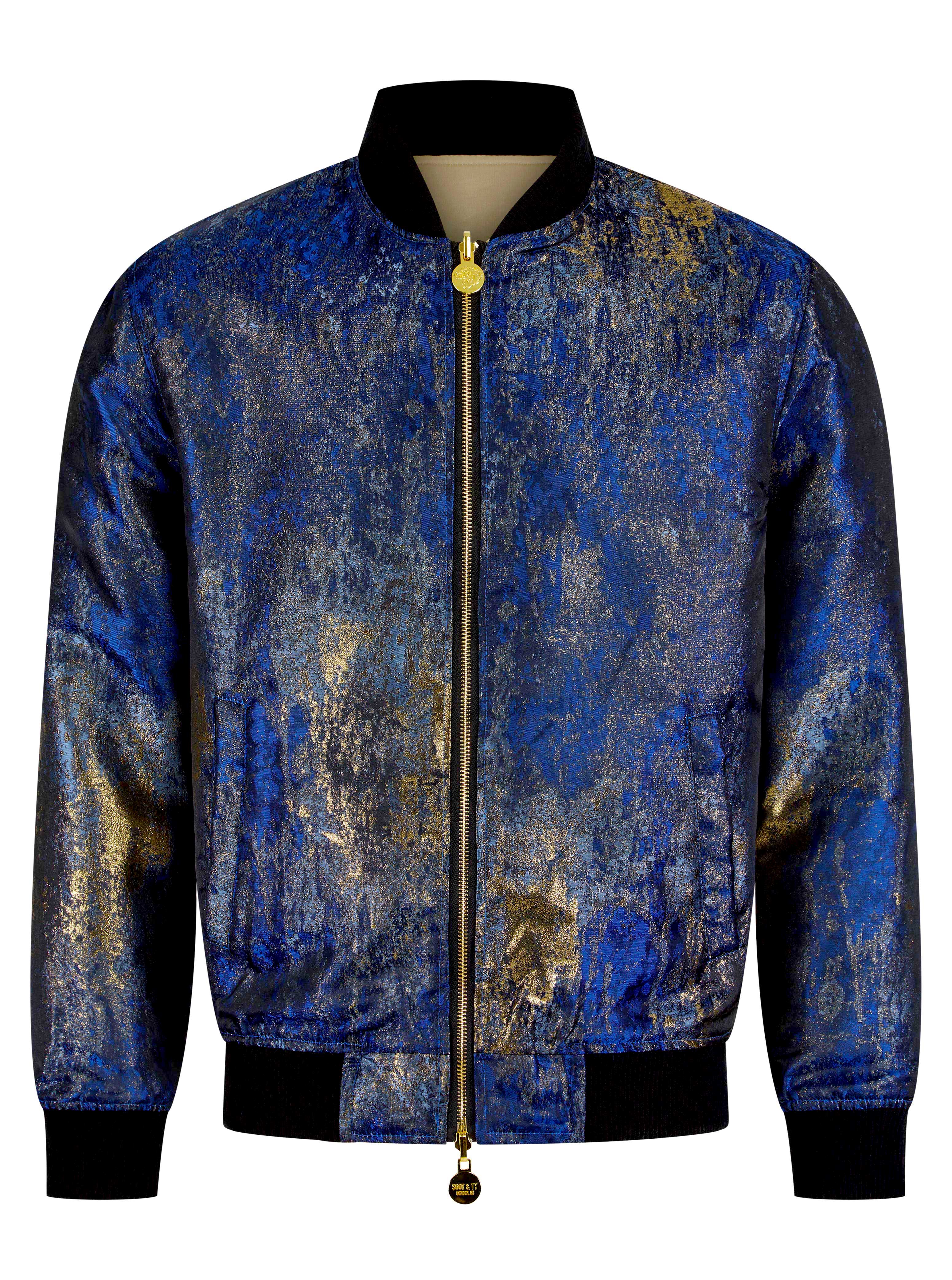 Gold Reversible Tiger Sukajan Unisex Bomber Jacket