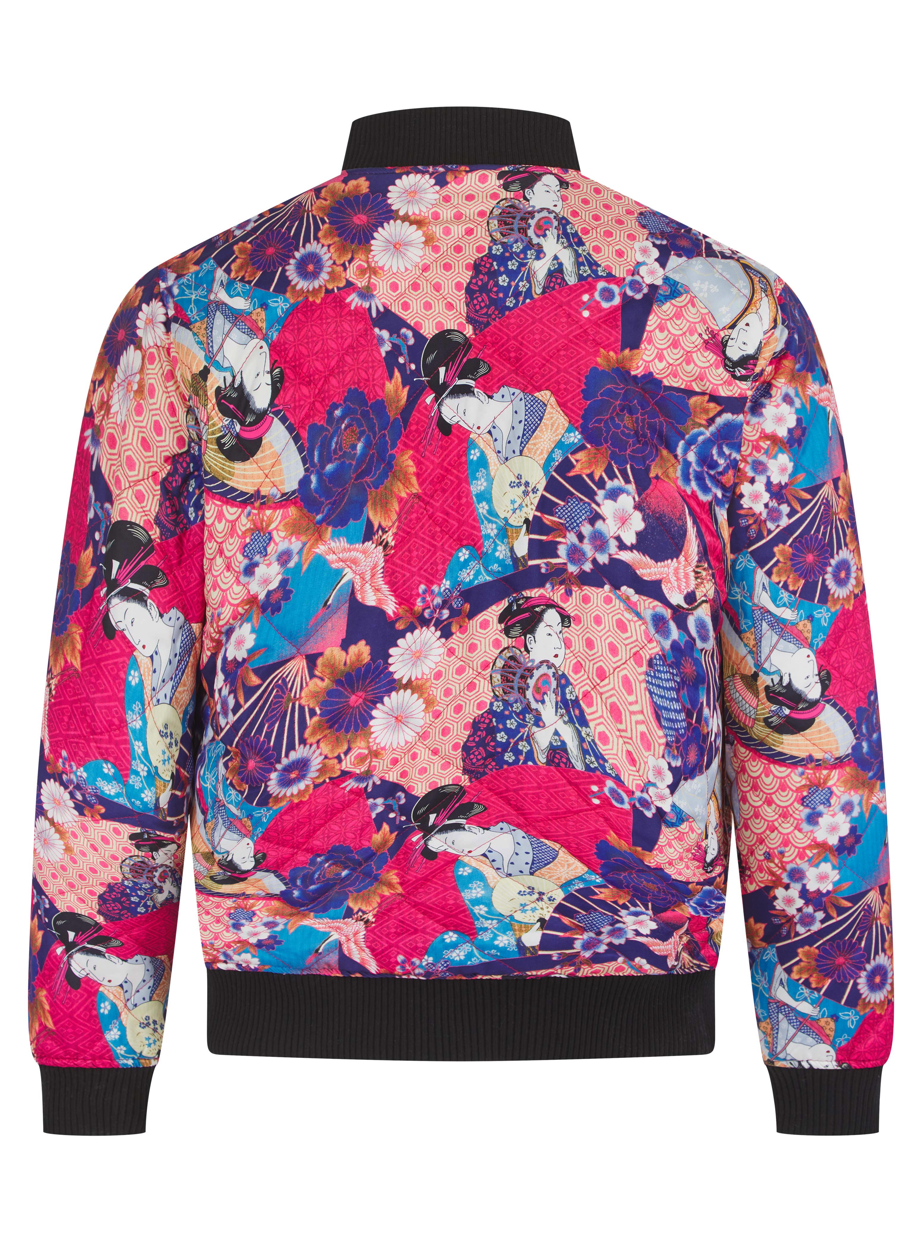 Emerald Reversible Velvet Quilted Bomber Jacket