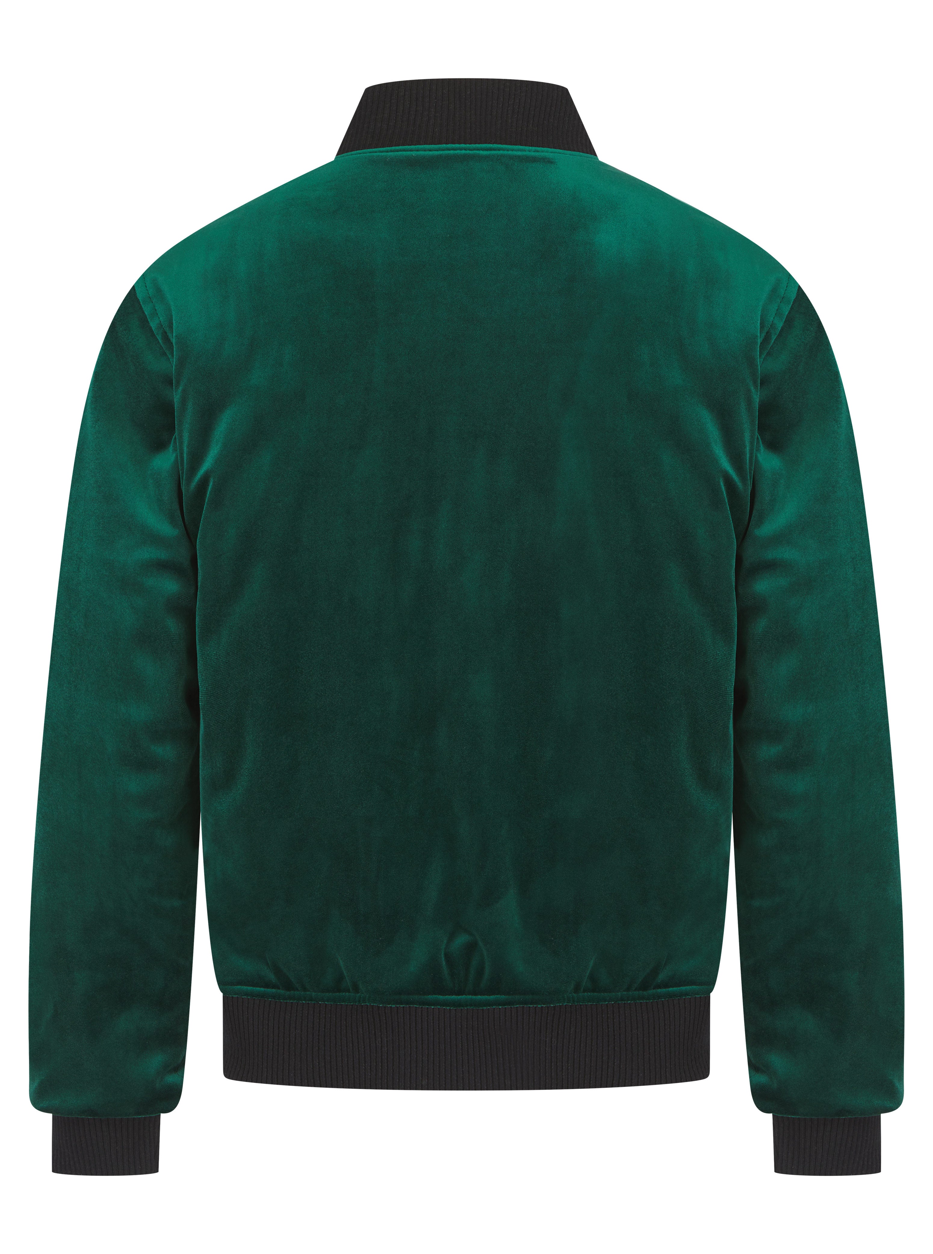 Emerald Reversible Velvet Quilted Bomber Jacket