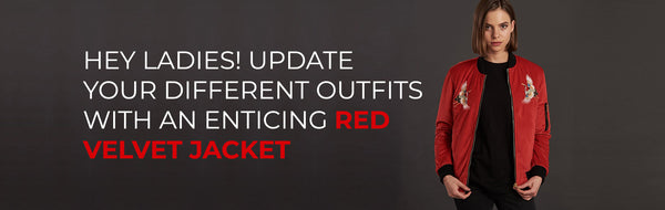 Hey Ladies! Update Your Different Outfits with an Enticing Red Velvet Jacket