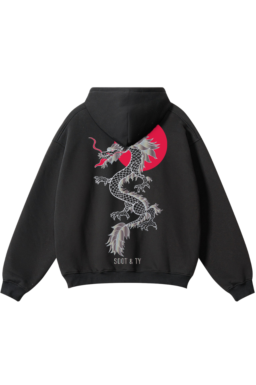 [PRE-ORDER] Reflective Dragon Print Relaxed Fit Hoodie