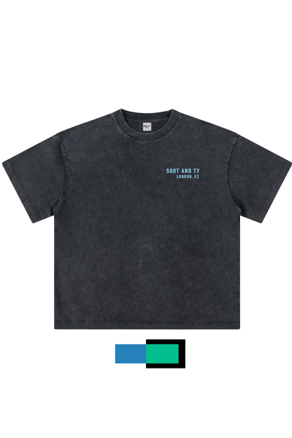 Glow in Dark Mask Relaxed Fit T-Shirt Stonewash Black