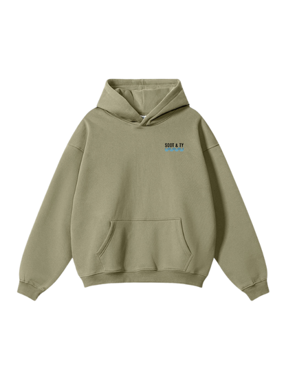 Flying Crane Reflective Graphic Relaxed Fit Hoodie