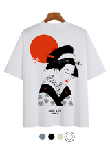Soot and Ty Geisha Print Relaxed Fit T-Shirt