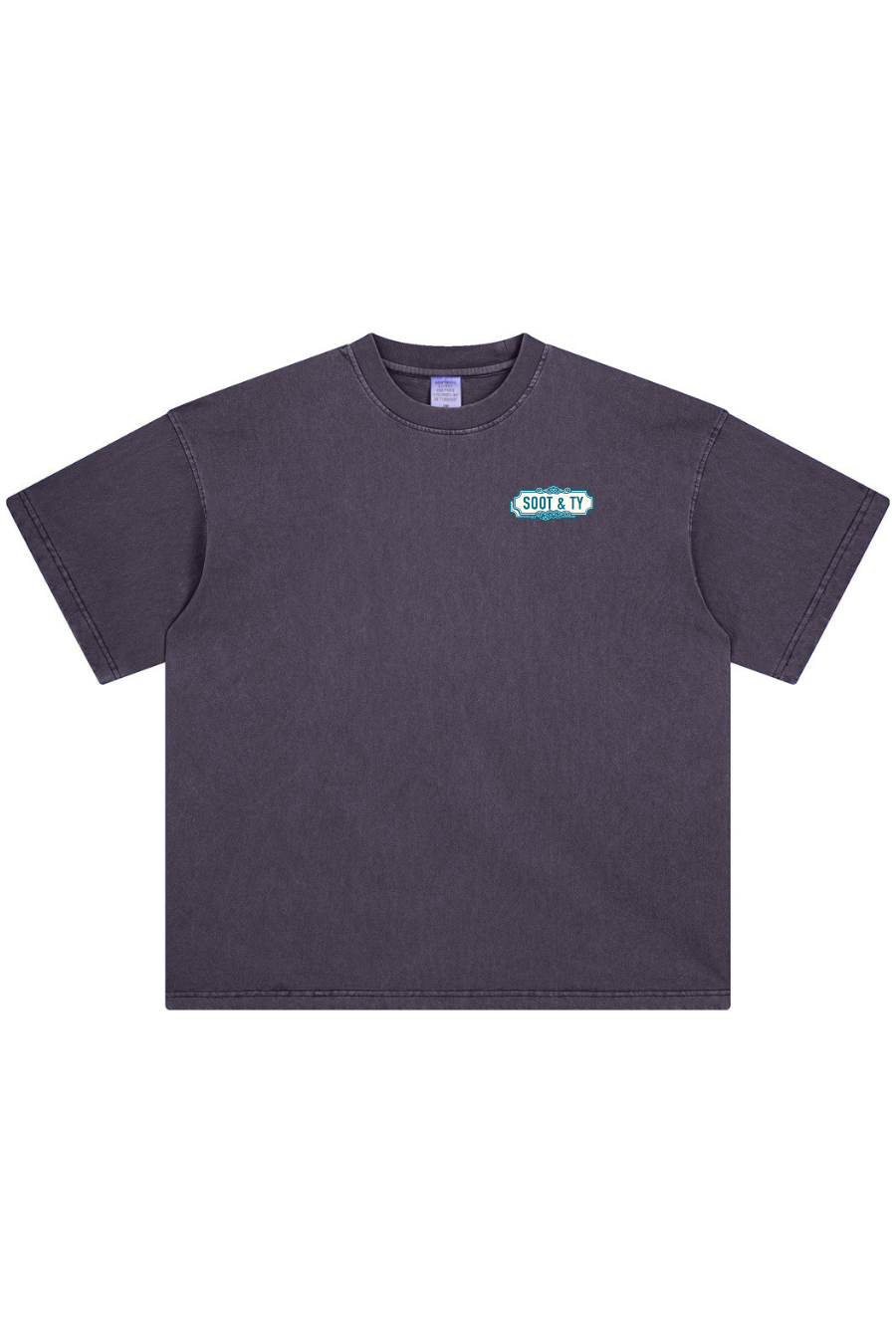 [PRE-ORDER] Stonewash Plum Crane Relaxed Fit T-Shirt