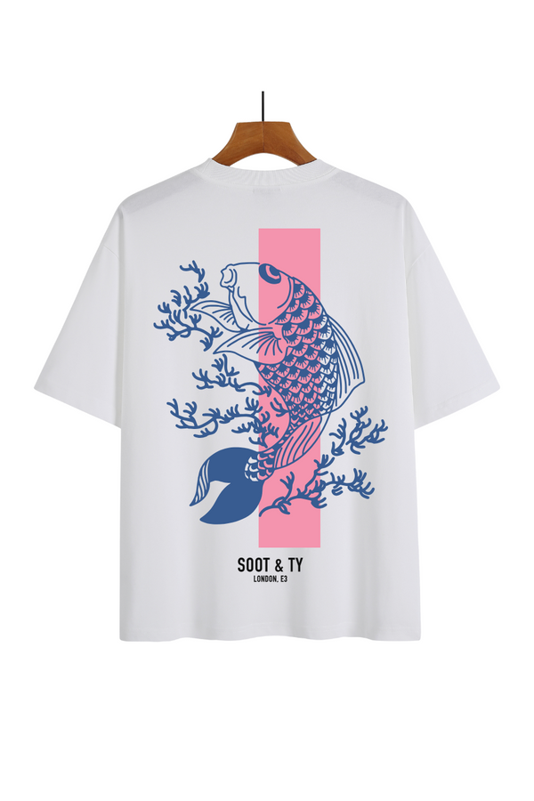 Soot and Ty Koi Coral Relaxed Fit T-Shirt