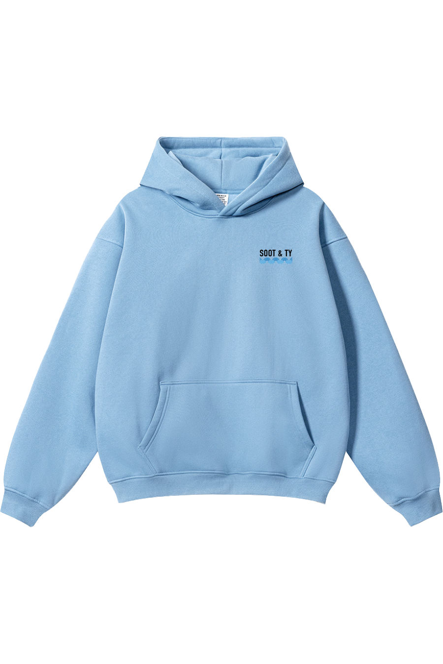 Soot and Ty Reflective Crane Waves Print Relaxed Fit Hoodie