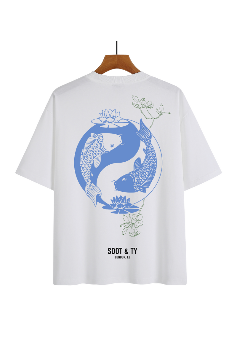 Soot and Ty Ying Yang Koi Relaxed Fit T-Shirt