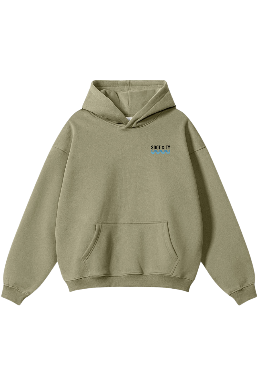 Soot and Ty Reflective Pretty Crane Print Relaxed Fit Hoodie