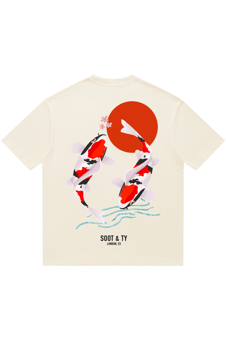 Soot and Ty Koi Print Relaxed Fit T-Shirt