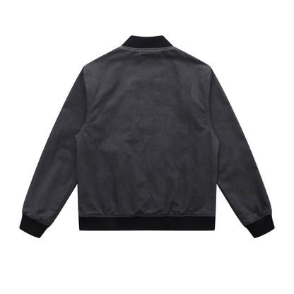 Classic Reversible Chore Bomber Jacket Dark Grey