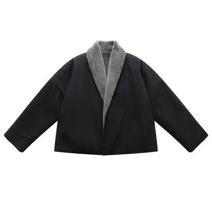Soot and Ty Reversible Kimono Jacket Unisex Black