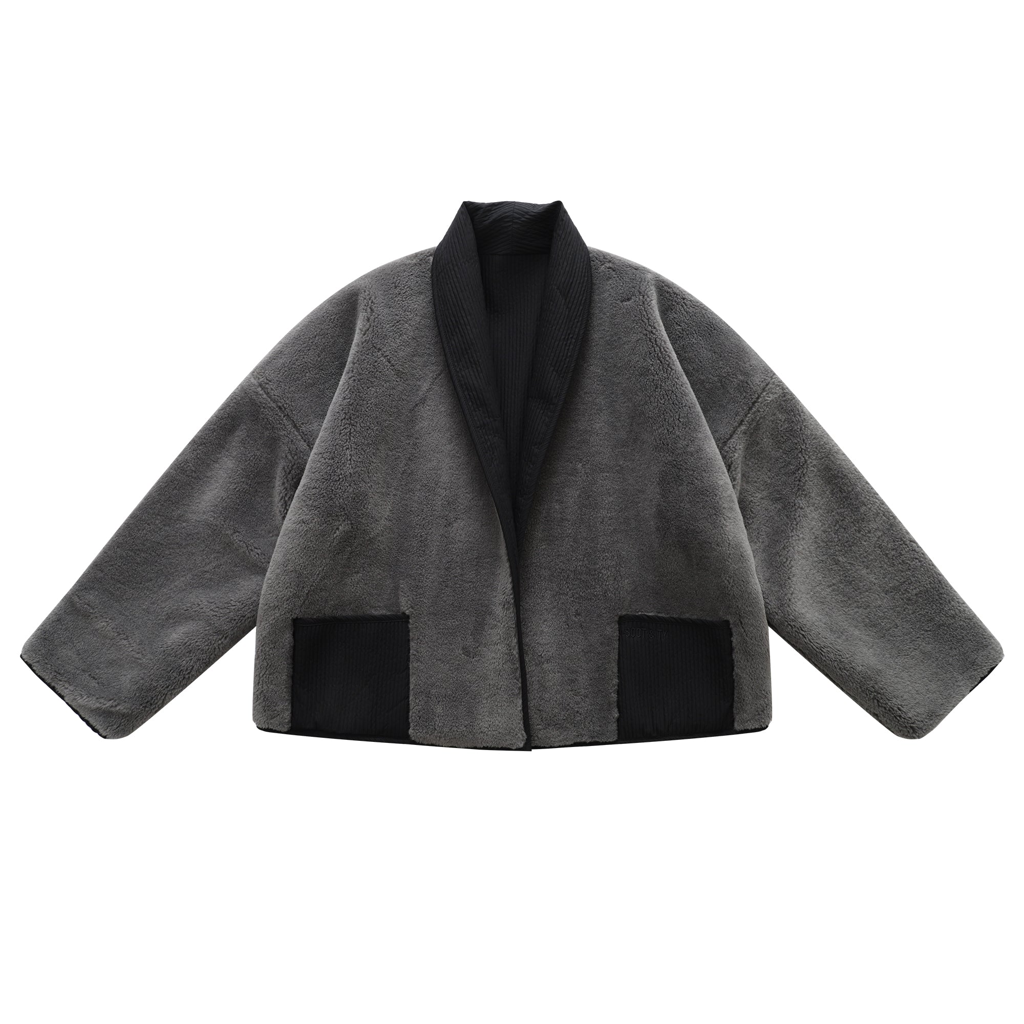 Soot and Ty Reversible Kimono Jacket Unisex Black