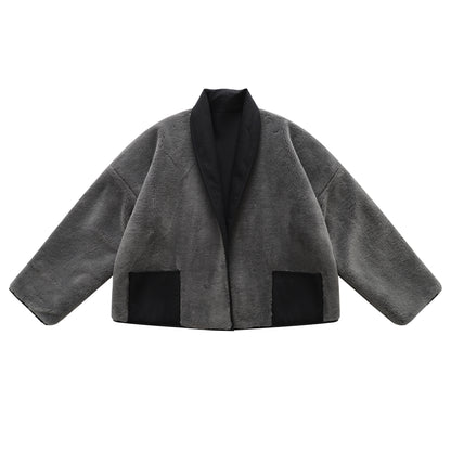 Soot and Ty Reversible Kimono Jacket Unisex Black