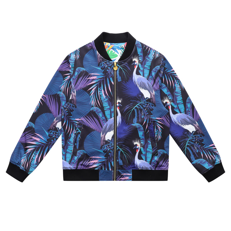 Soot and Ty Reversible Summer Floral Bomber Jacket