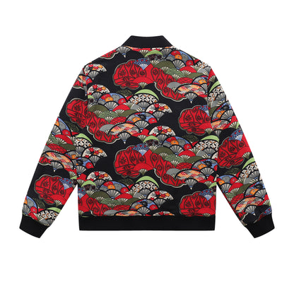 Classic Reversible Chore Bomber Jacket Dark Grey