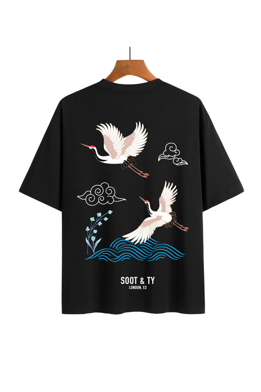 Soot and Ty Crane Waves Print Relaxed Fit T-Shirt
