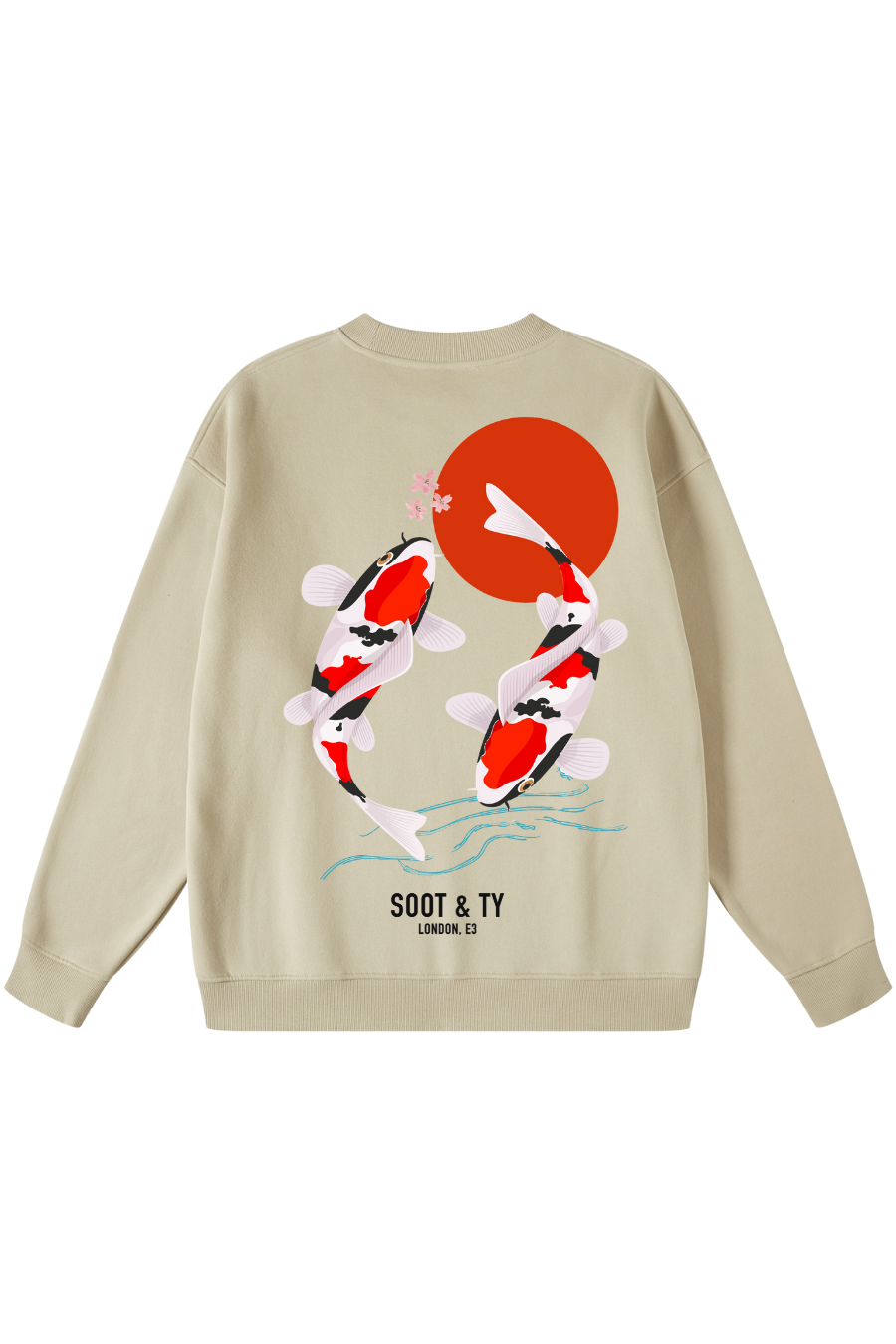 [PRE-ORDER] Reflective Koi Print Relaxed Fit Sweatshirt