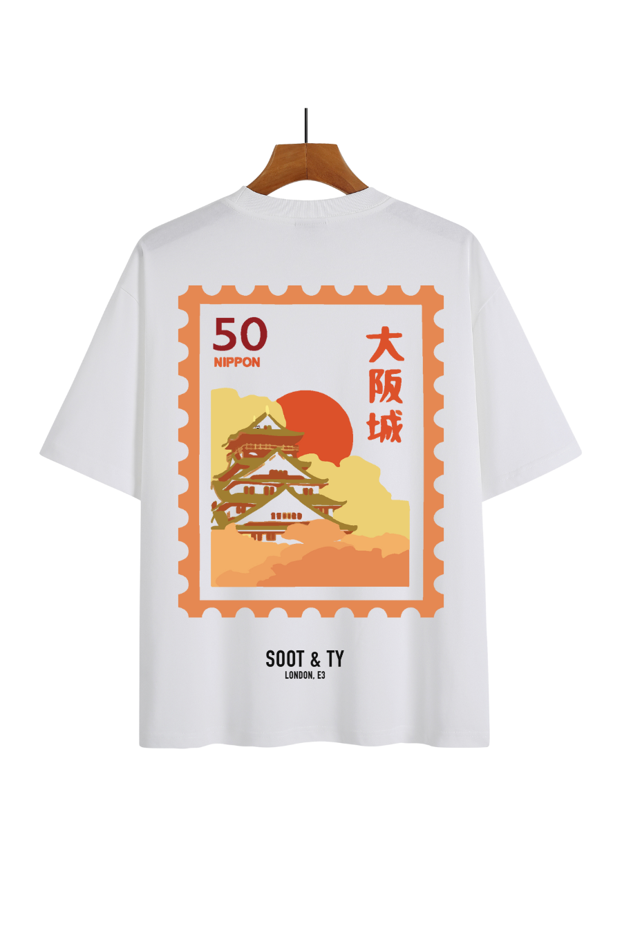 Soot and Ty Osaka Palace Print Relaxed Fit T-Shirt