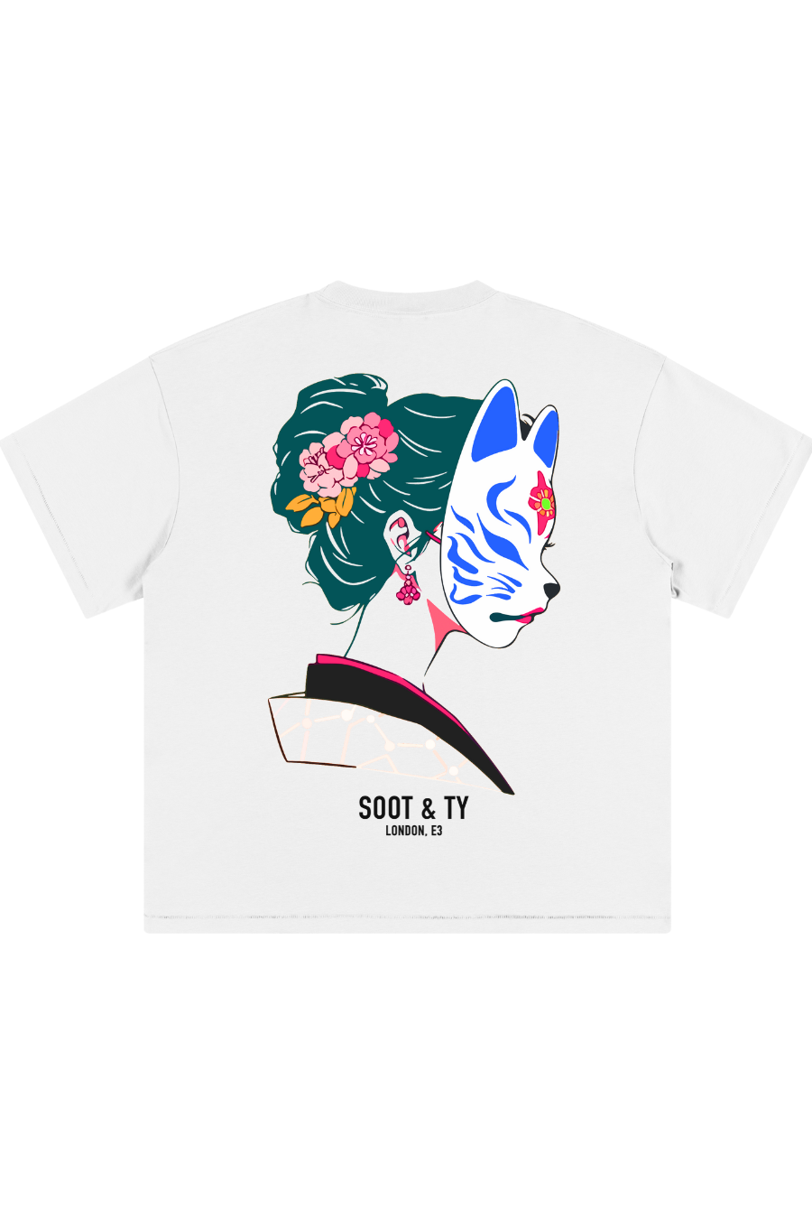 Soot and Ty Kids/Baby T Geisha Mask Print T-Shirt