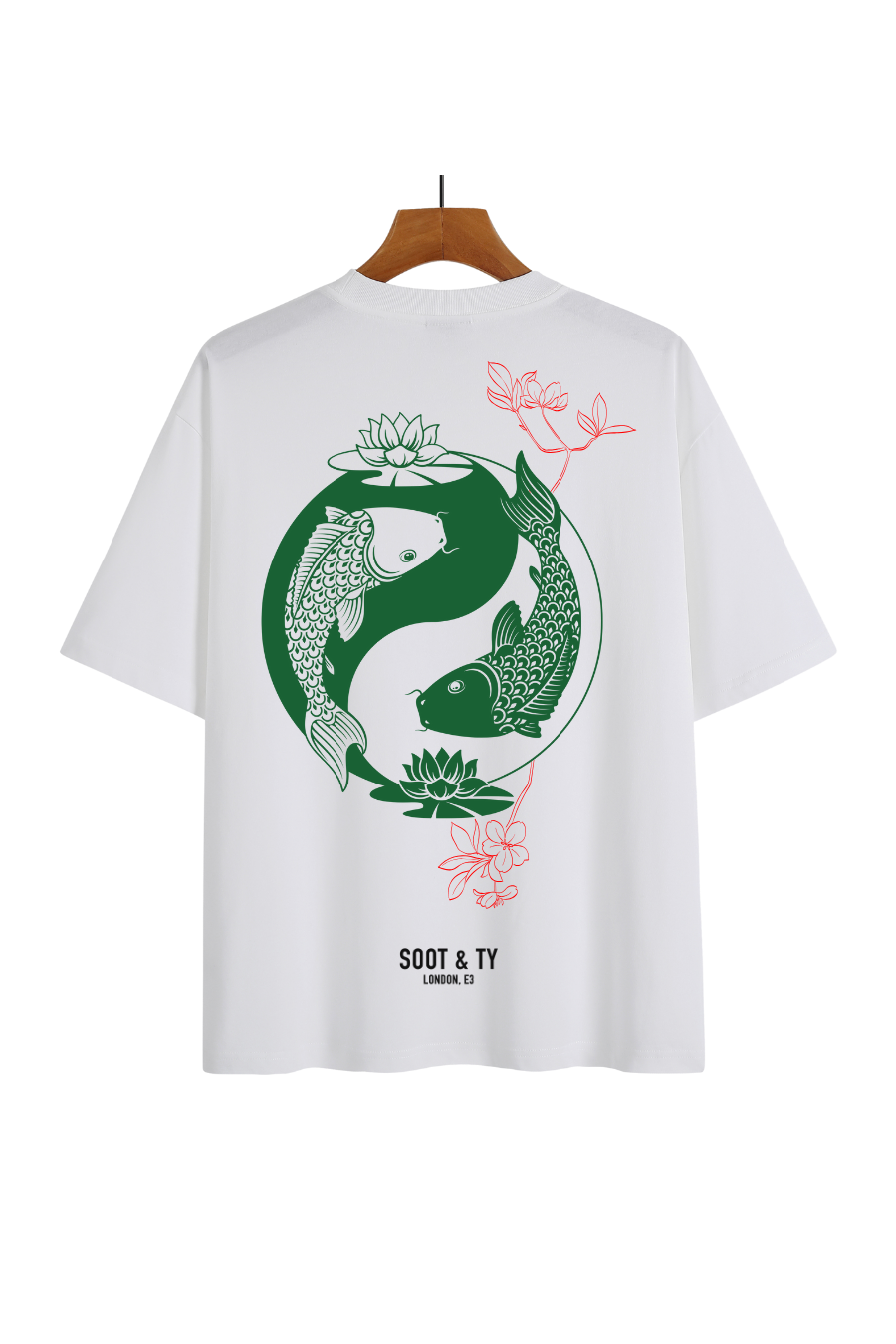 [PRE-ORDER] Soot and Ty Green Ying Yang Koi Relaxed Fit T-Shirt