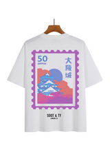 Soot and Ty Neon Osaka Palace Print Relaxed Fit T-Shirt