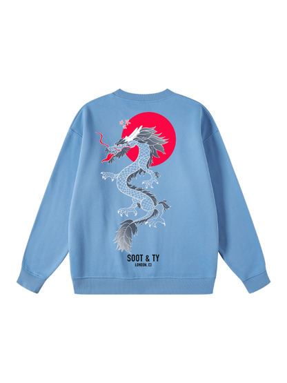 Dragon Reflective Graphic Relaxed Fit Sweatshirt