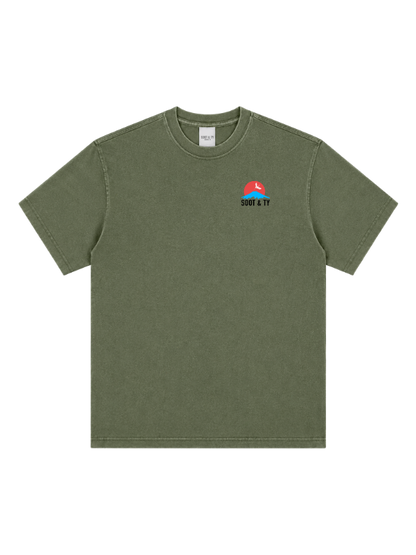 Koi Graphic Stonewash Oversize Fit T-Shirt