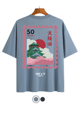 Soot and Ty Flying Cranes Print Relaxed Fit T-Shirt