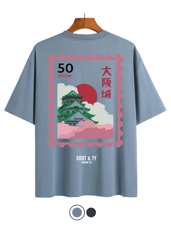 Soot and Ty Osaka Palace Print Relaxed Fit T-Shirt