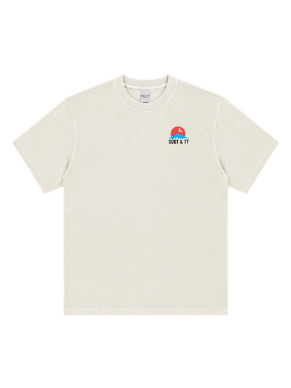 Mask Graphic Stonewash Oversize Fit T-Shirt