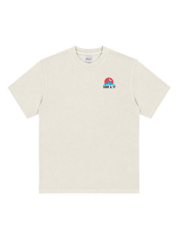 Mask Graphic Stonewash Oversize Fit T-Shirt