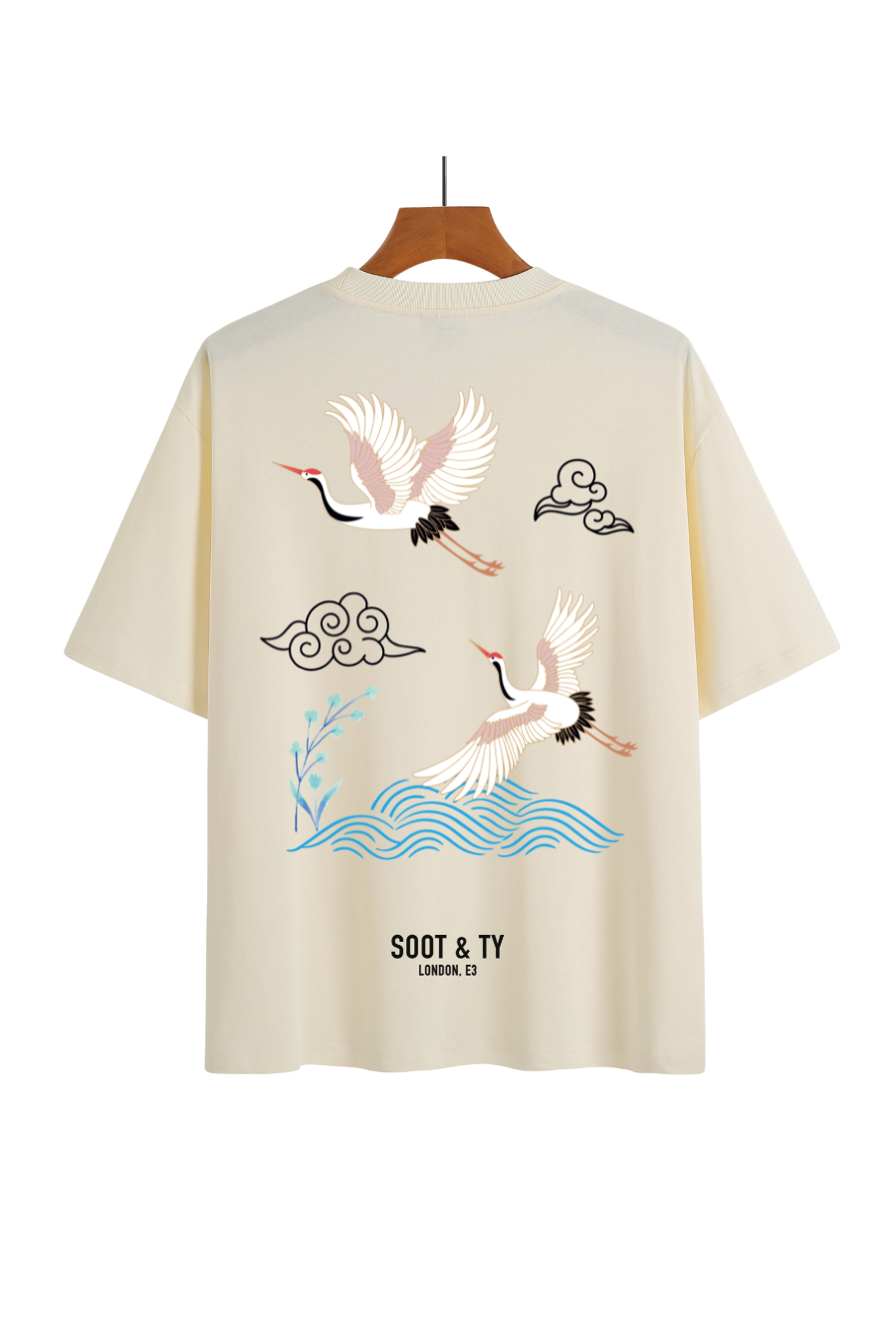Soot and Ty Crane Waves Print Relaxed Fit T-Shirt