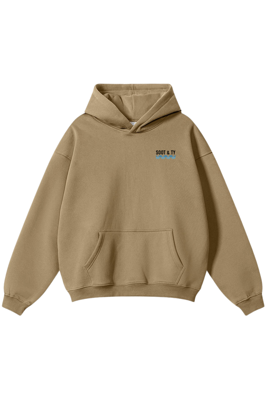 Soot and Ty Reflective Dancing Crane Print Relaxed Fit Hoodie