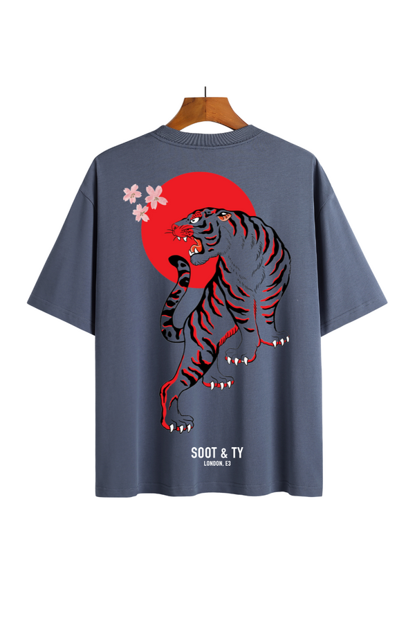 Soot and Ty Tiger Print Relaxed Fit T-Shirt