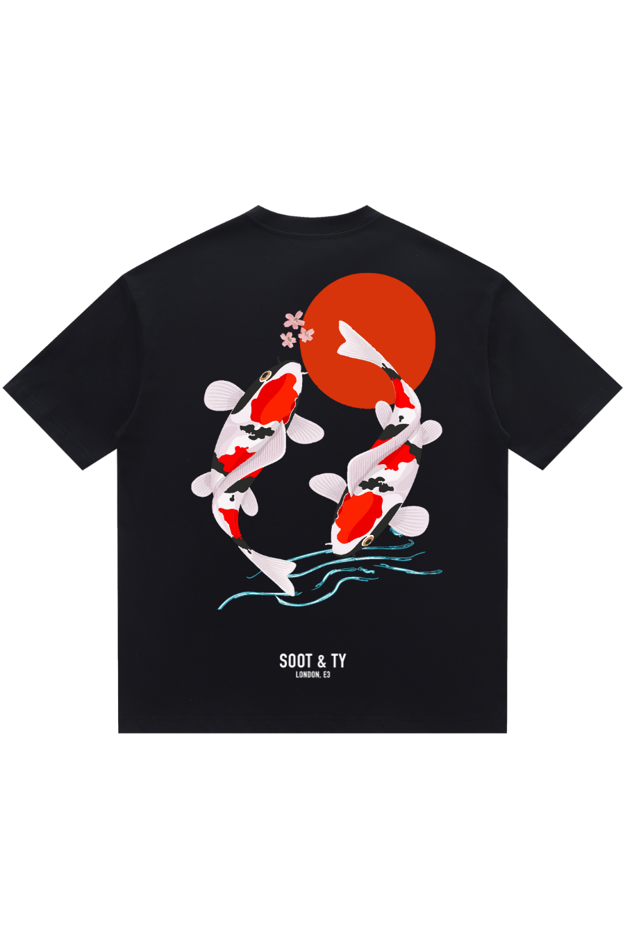 Soot and Ty Koi Print Relaxed Fit T-Shirt