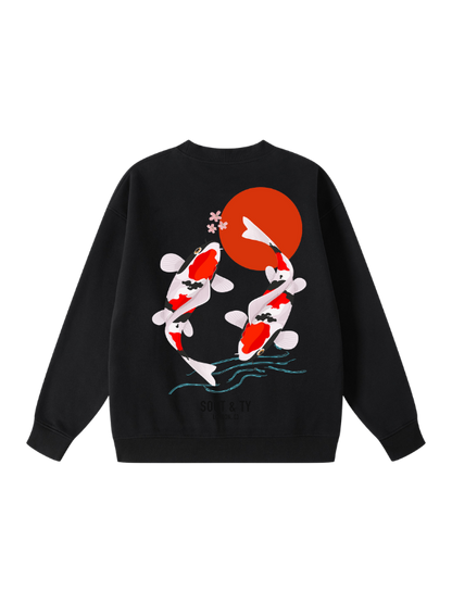 Koi Reflective Graphic Relaxed Fit Sweatshirt