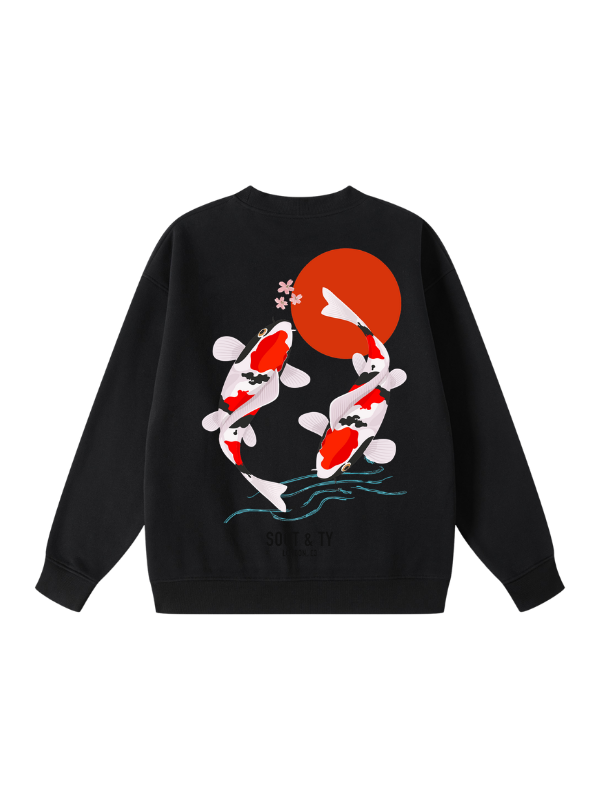 Koi Reflective Graphic Relaxed Fit Sweatshirt
