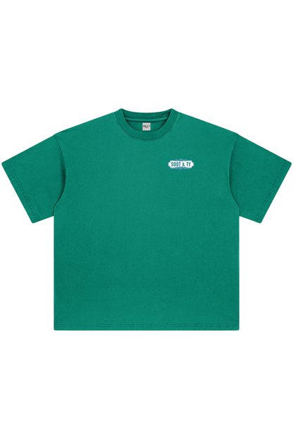 Stonewash Pretty Crane Relaxed Fit T-Shirt