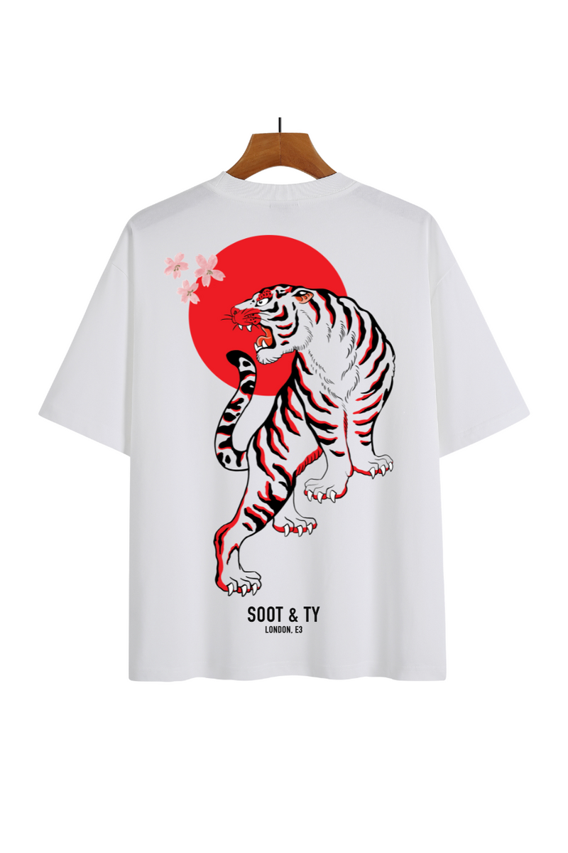 Soot and Ty Tiger Print Relaxed Fit T-Shirt