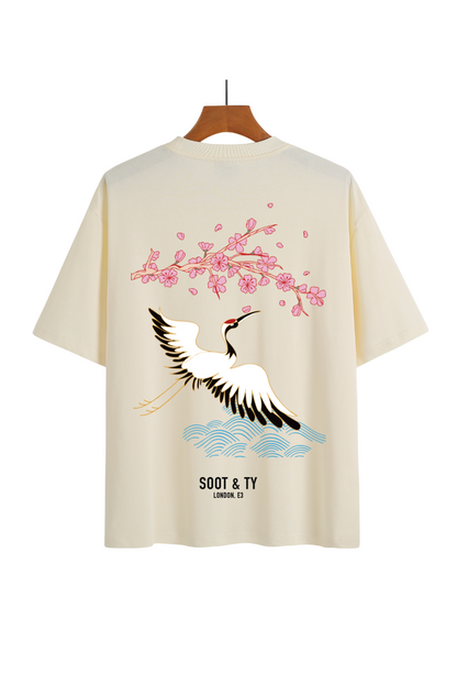 Soot and Ty Pretty Crane Relaxed Fit T-Shirt