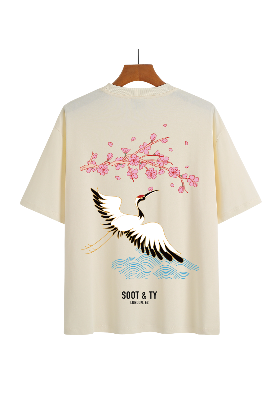 Soot and Ty Pretty Crane Relaxed Fit T-Shirt