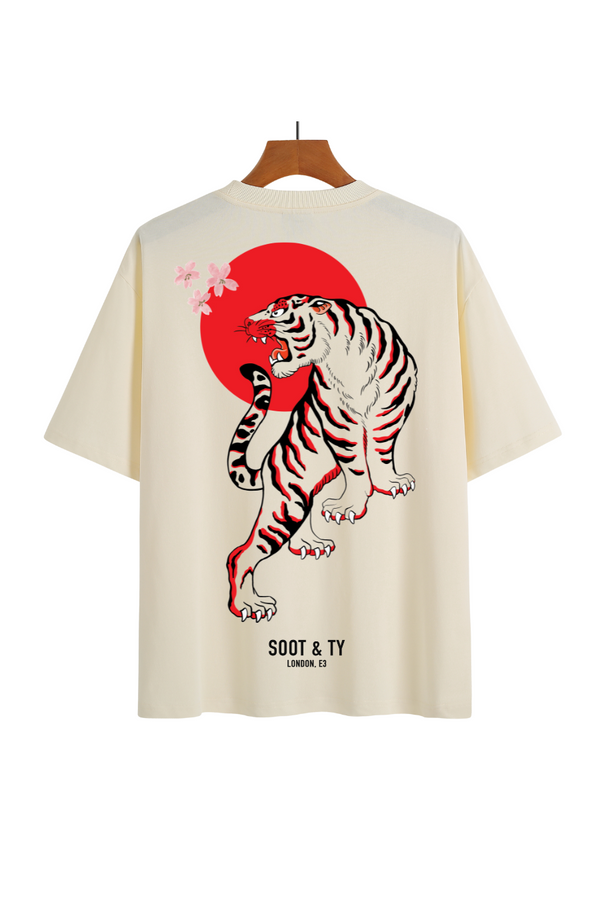 Soot and Ty Tiger Print Relaxed Fit T-Shirt