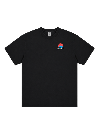 Blue Dragon Graphic Stonewash Oversize Fit T-Shirt