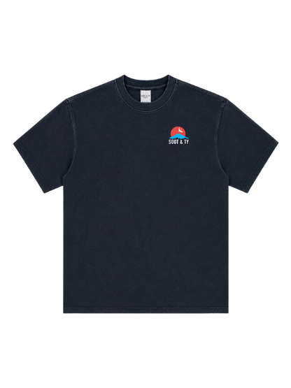 Tiger Graphic Stonewash Oversize Fit T-Shirt