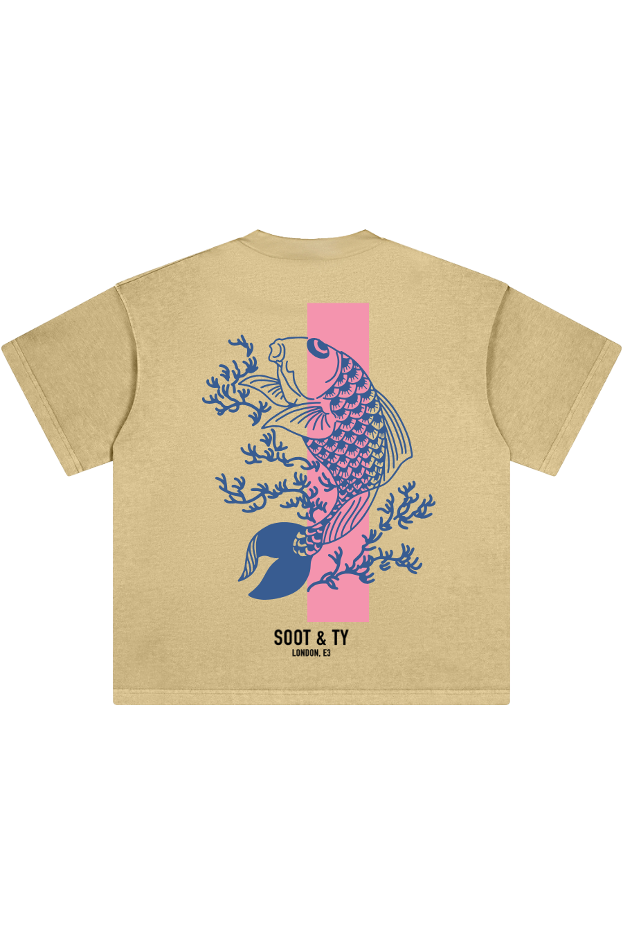 Stonewash Koi Coral Relaxed Fit T-Shirt