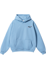 Soot and Ty Reflective Koi Print Relaxed Fit Light Blue Hoodie