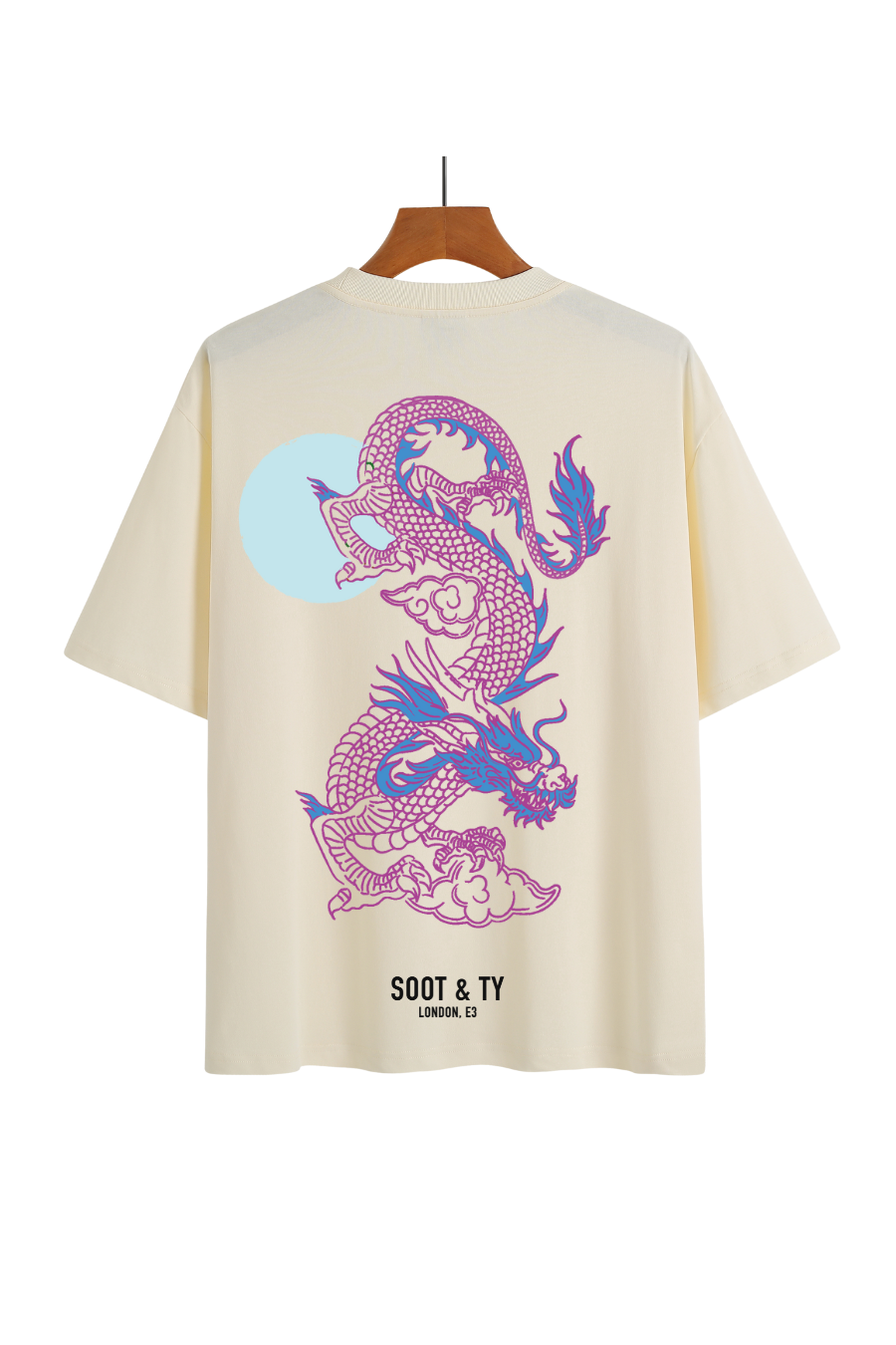 Soot and Ty Lilac Dragon Print Relaxed Fit T-Shirt
