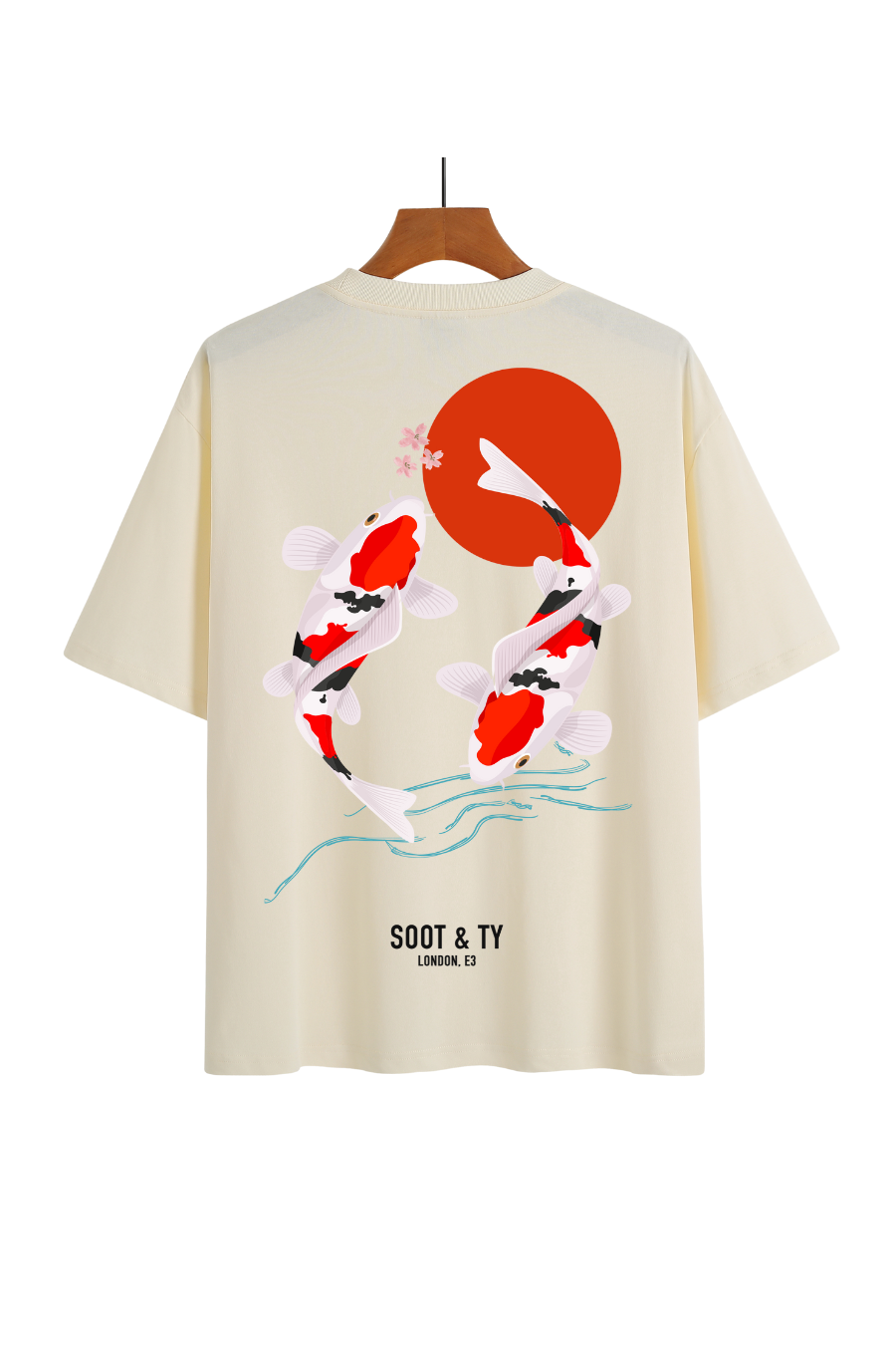 Soot and Ty Koi Print Relaxed Fit T-Shirt