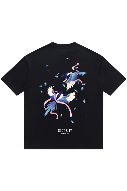 [PRE-ORDER] Soot and Ty Ribbon Birds Print Relaxed Fit T-Shirt
